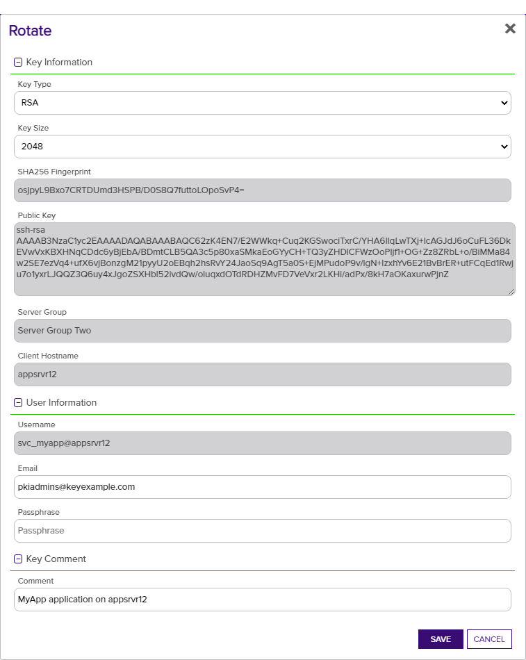 Rotating a Service Account Key