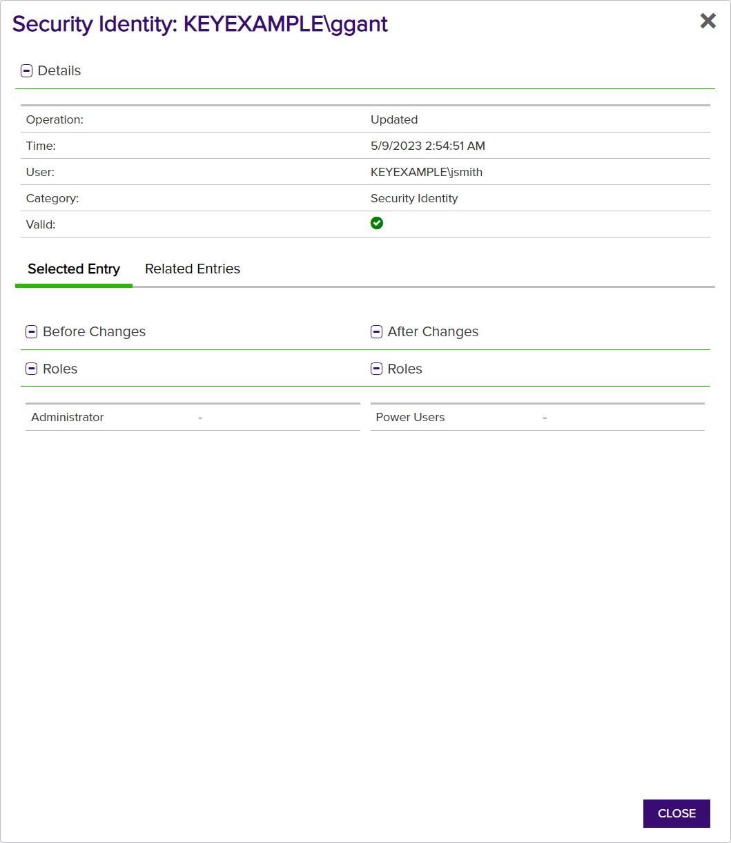 Audit Logging Specifics