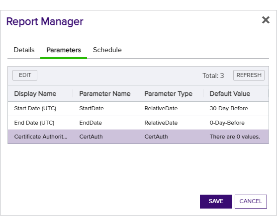 Report Manager Operations