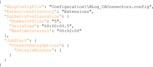 Keyfactor Command CA Connector API appsetting.json File