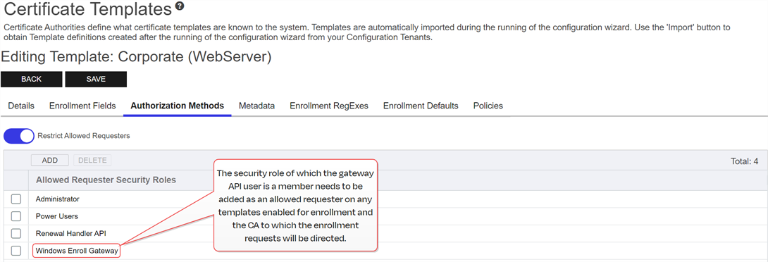 Preparing Keyfactor Command for the Gateway