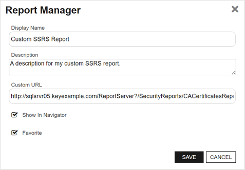 Report Manager Operations